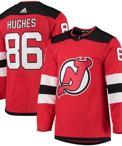 Jack Hughes New Jersey Devils Adidas Home Primegreen Authentic Pro Player Jersey - Red Nhl