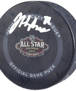 Jack Hughes New Jersey Devils Autographed 2022 Nhl All-star Game Official Game Puck