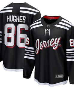 Jack Hughes New Jersey Devils Fanatics Branded Alternate Premier Breakaway Player Jersey - Black Nhl