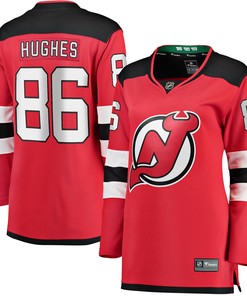 Jack Hughes New Jersey Devils Fanatics Branded Womens Home Breakaway Jersey - Red Nhl