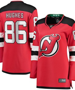 Jack Hughes New Jersey Devils Fanatics Branded Womens Home Premier Breakaway Jersey Red Nhl