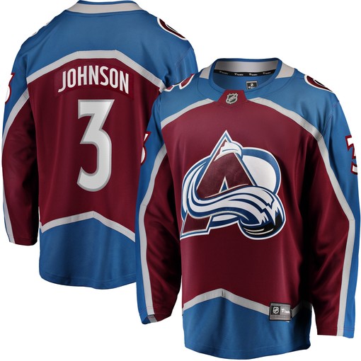 Jack Johnson Colorado Avalanche Fanatics Branded Home Breakaway Player Jersey - Burgundy Nhl