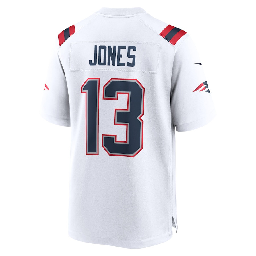 Jack Jones 13 New England Patriots Game Player Jersey - White