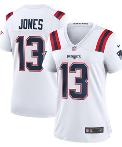 Jack Jones 13 New England Patriots Women's Game Player Jersey - White