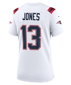 Jack Jones 13 New England Patriots Women's Game Player Jersey - White