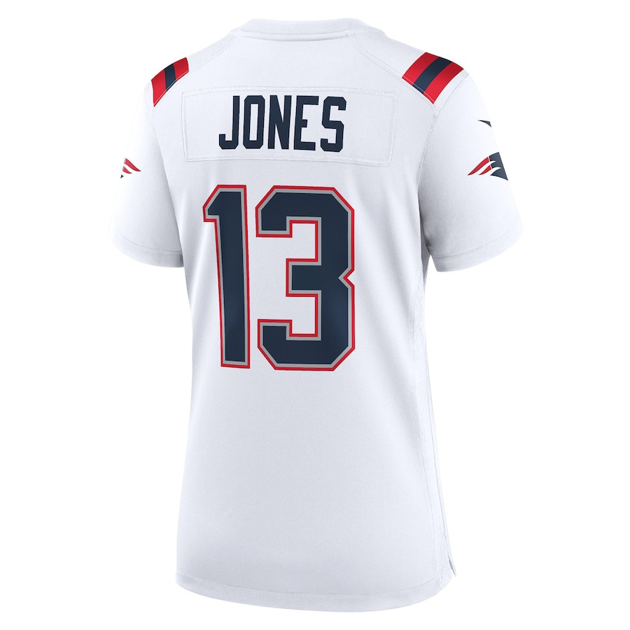 Jack Jones 13 New England Patriots Women's Game Player Jersey - White