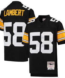 Jack Lambert Pittsburgh Steelers Mitchell & Ness 1976 Legacy Retired Player Jersey - Black Nfl