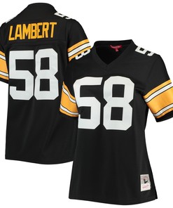 Jack Lambert Pittsburgh Steelers Mitchell & Ness Womens Legacy Replica Player Jersey - Black Nfl