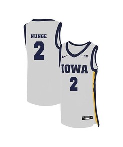 Jack Nunge 2 Iowa Hawkeyes Elite Basketball Men Jersey - White