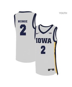 Jack Nunge 2 Iowa Hawkeyes Elite Basketball Youth Jersey - White