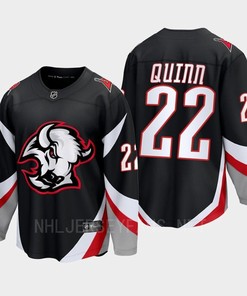 Jack Quinn 22 Buffalo Sabres 2022-23 Goathead Third Premier Breakaway Player Black Jersey