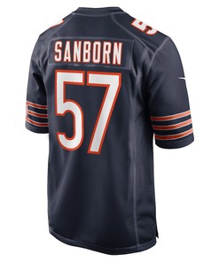 Jack Sanborn Chicago Bears Game Player Jersey - Navy