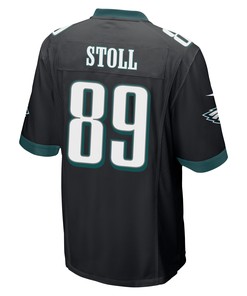 Jack Stoll 89 Philadelphia Eagles Super Bowl LVII Champions 2 Stars Men Game Jersey - Black