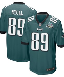 Jack Stoll 89 Philadelphia Eagles Super Bowl LVII Champions 2 Stars Men Game Jersey - Midnight Green
