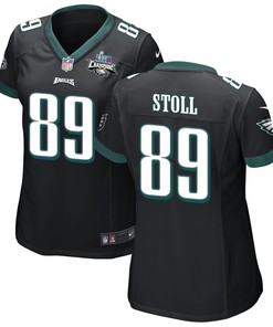 Jack Stoll 89 Philadelphia Eagles Super Bowl LVII Champions 2 Stars Women Game Jersey - Black