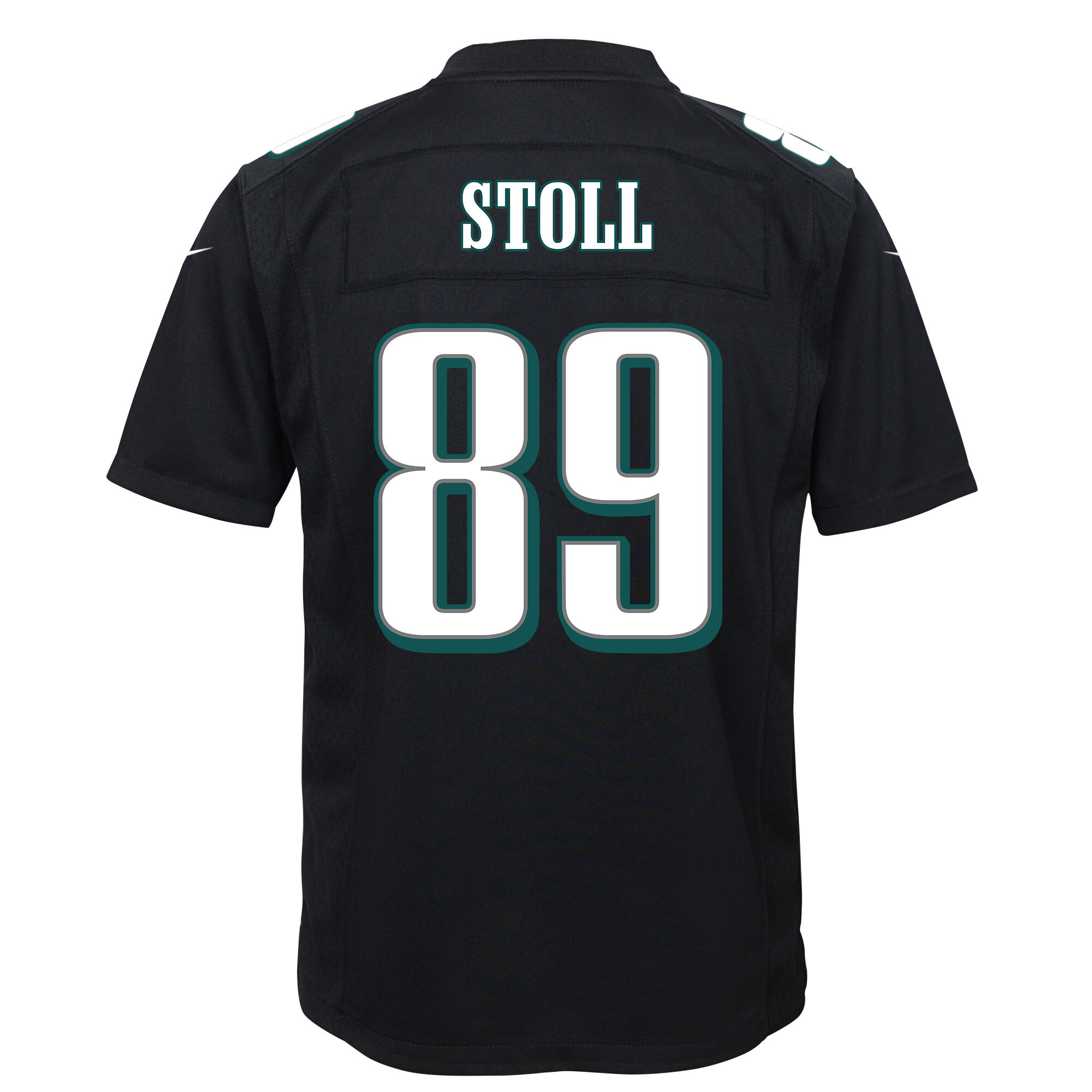 Jack Stoll 89 Philadelphia Eagles Super Bowl LVII Champions 2 Stars Youth Game Jersey - Black