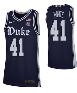 Jack White 41 Duke Blue Devils Elite Basketball Men Jersey - Navy