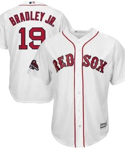 Jackie Bradley Jr. Boston Red Sox 2018 World Series Champions Team Logo Player Jersey - White