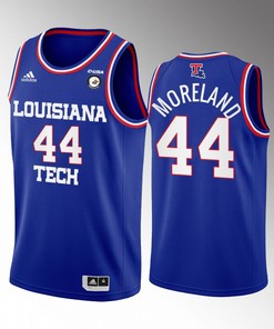Jackie Moreland 44 Louisiana Tech Bulldogs Blue Jersey College Basketball Retired Number
