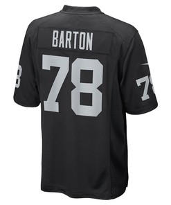 Jackson Barton Las Vegas Raiders Game Player Jersey - Black