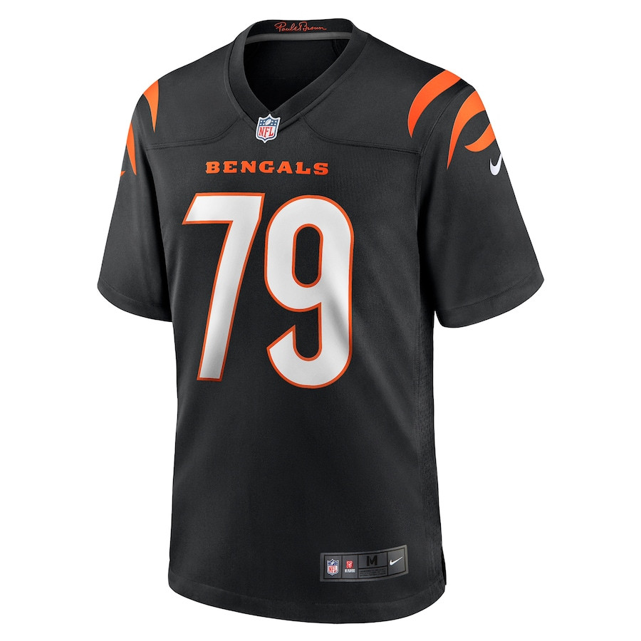 Jackson Carman 79 Cincinnati Bengals Game Jersey - Black