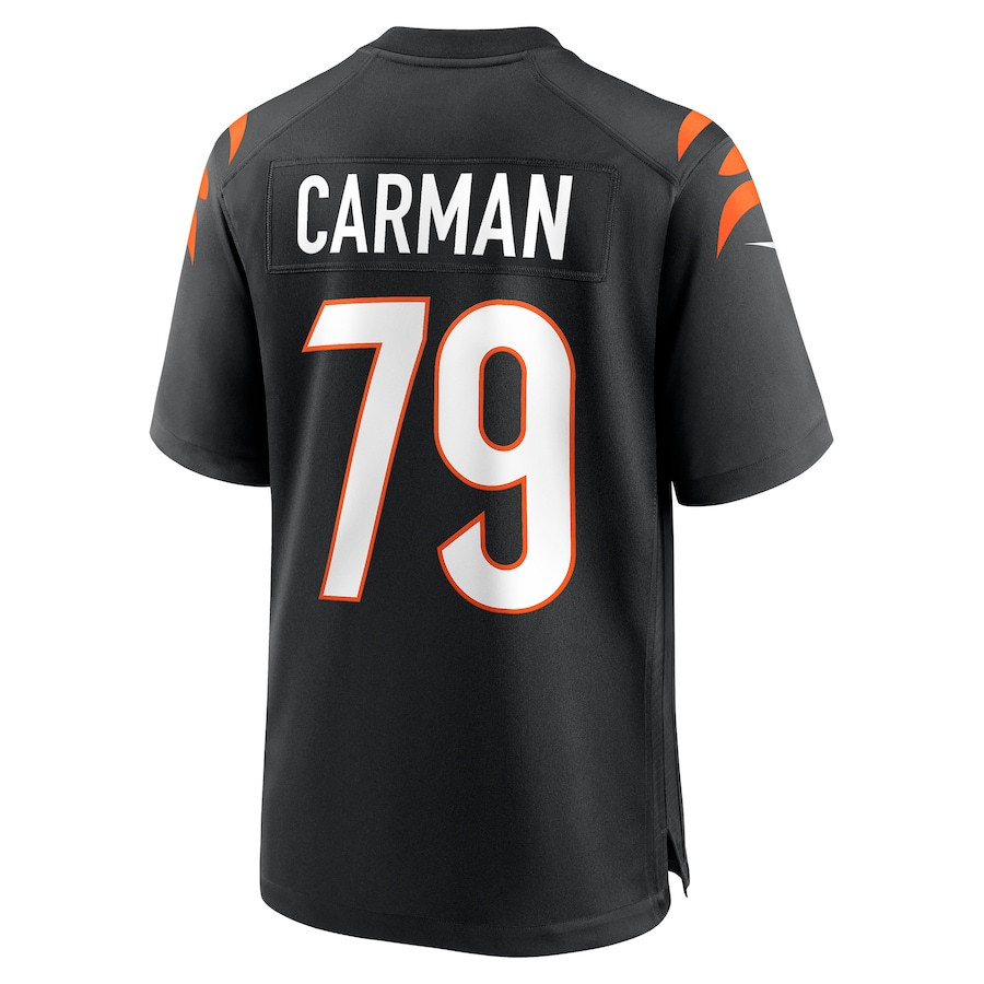 Jackson Carman 79 Cincinnati Bengals Game Jersey - Black