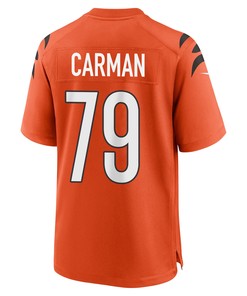 Jackson Carman 79 Cincinnati Bengals Super Bowl LVII Champions Men Alternate Game Jersey - Orange