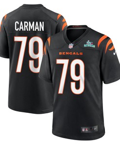 Jackson Carman 79 Cincinnati Bengals Super Bowl LVII Champions Men Game Jersey - Black