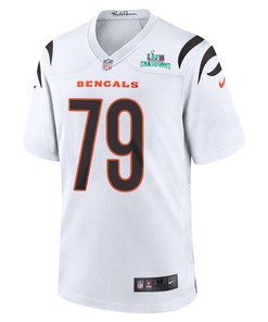 Jackson Carman 79 Cincinnati Bengals Super Bowl LVII Champions Men Game Jersey - White