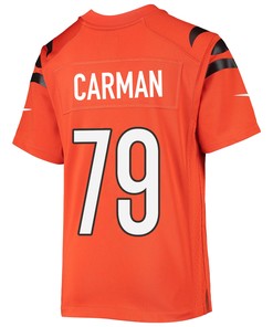 Jackson Carman 79 Cincinnati Bengals Super Bowl LVII Champions Youth Alternate Game Jersey - Black