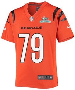 Jackson Carman 79 Cincinnati Bengals Super Bowl LVII Champions Youth Alternate Game Jersey - Black
