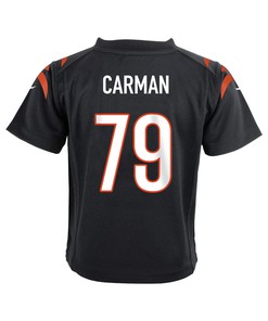 Jackson Carman 79 Cincinnati Bengals Super Bowl LVII Champions Youth Game Jersey - Black
