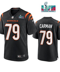 Jackson Carman 79 Cincinnati Bengals Super Bowl LVII Men Game Jersey