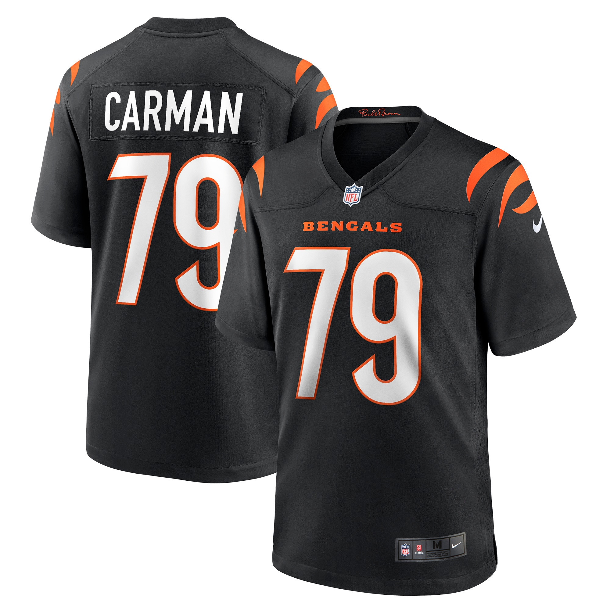 Jackson Carman Cincinnati Bengals Game Jersey - Black Nfl