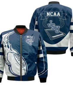 Jackson State Tigers Bomber Jacket  - Fire Football - NCAA