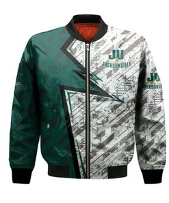 Jacksonville Dolphins Bomber Abstract Pattern Sport- NCAA