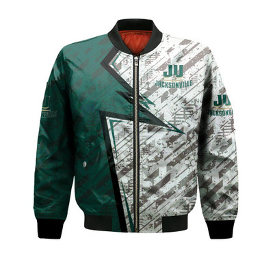 Jacksonville Dolphins Bomber Abstract Pattern Sport- NCAA