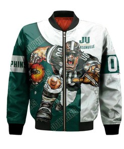 Jacksonville Dolphins Bomber Jacket Football Go On - NCAA