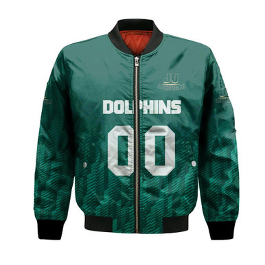 Jacksonville Dolphins Bomber Jacket Logo Sport Ombre - NCAA