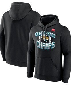 Jacksonville Jaguars 2022 AFC Conference Champions Icon Bold Pullover Hoodie - Black