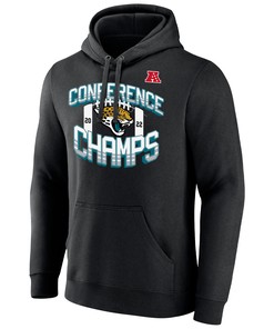 Jacksonville Jaguars 2022 AFC Conference Champions Icon Bold Pullover Hoodie - Black