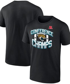 Jacksonville Jaguars 2022 AFC Conference Champions Icon Bold T-shirt - Black