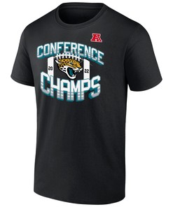 Jacksonville Jaguars 2022 AFC Conference Champions Icon Bold T-shirt - Black