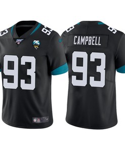 Jacksonville Jaguars 25th Anniversary Calais Campbell Black Vapor Limited Jersey