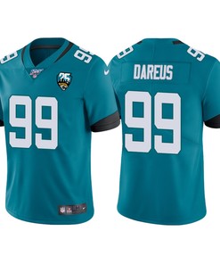 Jacksonville Jaguars 25th Anniversary Marcell Dareus Teal Vapor Limited Jersey