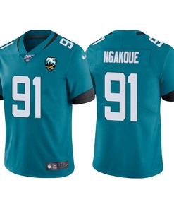 Jacksonville Jaguars 25th Anniversary Yannick Ngakoue Teal Vapor Limited Jersey