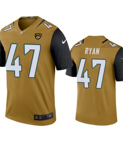 Jacksonville Jaguars #47 Jake Ryan Gold Color Rush Legend Jersey - Men