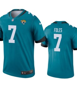 Jacksonville Jaguars #7 Nick Foles Teal Color Rush Legend Jersey - Men