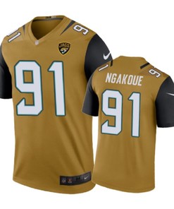 Jacksonville Jaguars #91 Yannick Ngakoue Nike Color Rush Gold Jersey