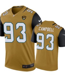 Jacksonville Jaguars #93 Calais Campbell Nike Color Rush Gold Jersey
